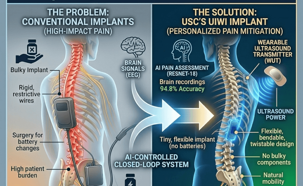USC’s New AI Implant: Battery-Free, Wireless Relief for Chronic Pain